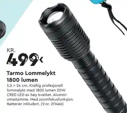 Mekk Tarmo Lommelykt 1800 lumen tilbud