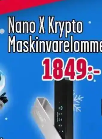 Teknikmagasinet Nano X Krypto Maskinvarelommebok 1849:- tilbud