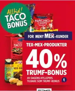 Meny Tex-Mex-produkter tilbud