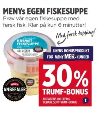 Meny MENYS Egen fiskesuppe tilbud