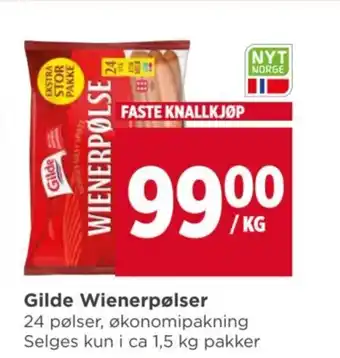 Meny GILDE Wienerpølser tilbud