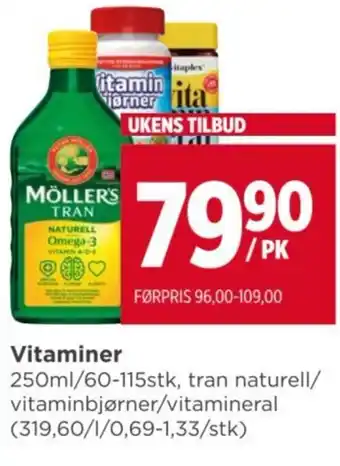 Meny Vitaminer tilbud