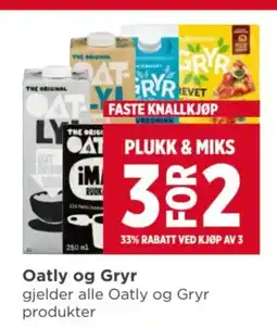 Meny Oatly og Gryr tilbud