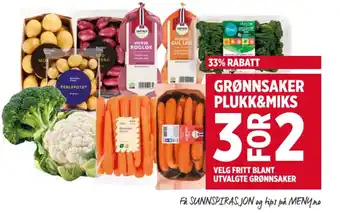 Meny Grønnsaker plukk&miks tilbud