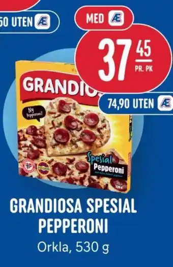 Rema 1000 GRANDIOSA Spesial pepperoni tilbud