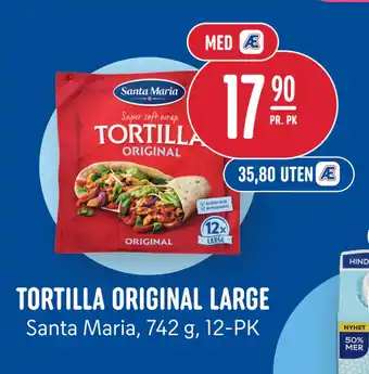 Rema 1000 TORTILLA ORIGINAL LARGE tilbud