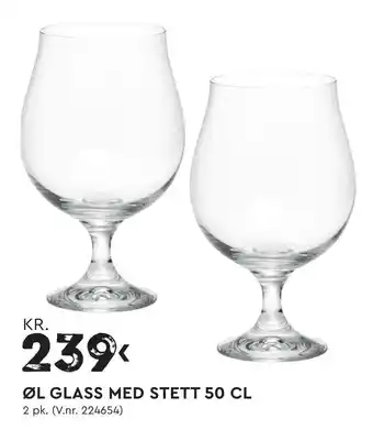 Mekk Øl glass med stett tilbud