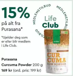 Life Purasana curcuma powder tilbud