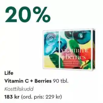 Life Life vitamin c + berries tilbud