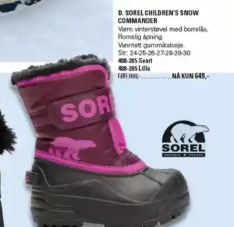 Sportmann Sorel children's snow commander tilbud