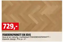 Bauhaus FISKEBENSPARKETT EIK IDUS tilbud