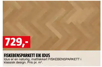 Bauhaus FISKEBENSPARKETT EIK IDUS tilbud