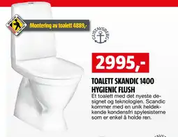 Bauhaus TOALETT SKANDIC 1400 HYGIENIC FLUSH tilbud