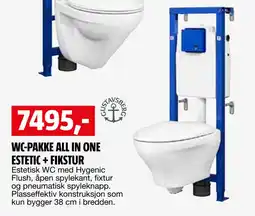 Bauhaus WC-PAKKE ALL IN ONE ESTETIC + FIKSTUR tilbud