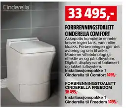 Bauhaus FORBRENNINGSTOALETT CINDERELLA COMFORT tilbud