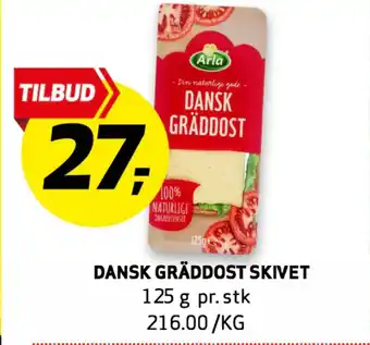 Bunnpris DANSK GRÅDDOST SKIVET tilbud