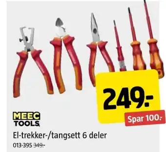 Jula MEEC TOOLS. El-trekker-/tangsett 6 deler tilbud