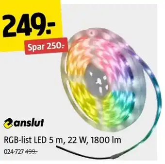 Jula RGB-list LED 5 m, 22 W, 1800 Im tilbud