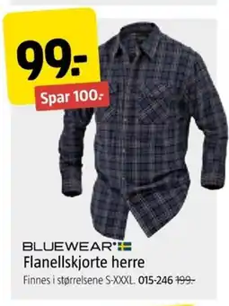 Jula BLUEWEAR':= Flanellskjorte herre tilbud