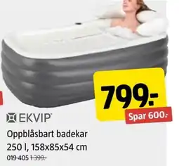 Jula EKVIP Oppblåsbart badekar tilbud