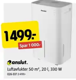 Jula Luftavfukter 50 m2, 20 l, 330 w tilbud