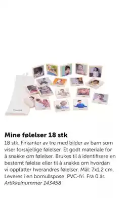 Lekolar Mine følelser 18 stk tilbud