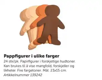 Lekolar Pappfigurer i ulike farger tilbud