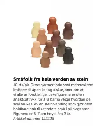 Lekolar Småfolk fra hele verden av stein tilbud