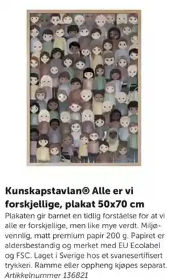 Lekolar KunskapstavlanⓇ Alle er vi forskjellige, plakat tilbud