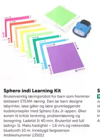 Lekolar Sphero indi Learning Kit tilbud