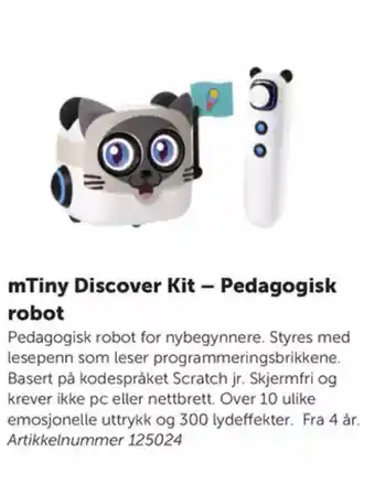 Lekolar mTiny Discover Kit - Pedagogisk robot tilbud