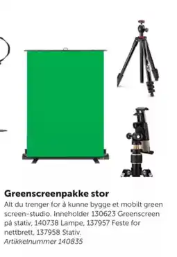 Lekolar Greenscreenpakke stor tilbud