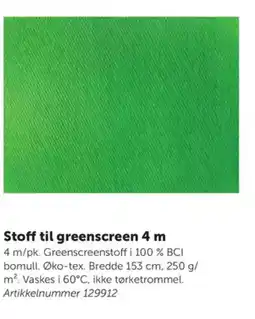 Lekolar Stoff til greenscreen 4 m tilbud