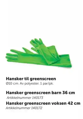 Lekolar Hansker greenscreen tilbud