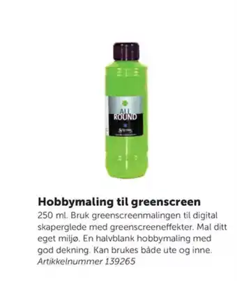 Lekolar Hobbymaling til greenscreen tilbud