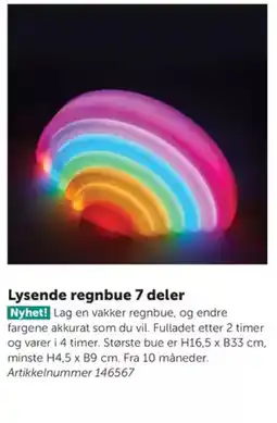 Lekolar Lysende regnbue 7 deler tilbud