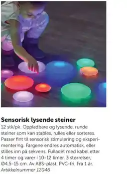 Lekolar Sensorisk lysende steiner tilbud