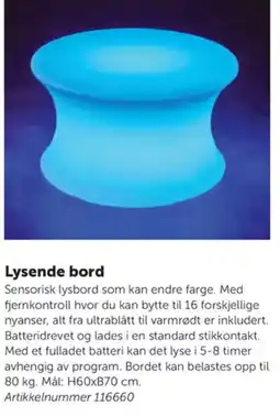 Lekolar Lysende bord tilbud