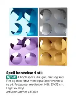 Lekolar Speil konvekse 4 stk tilbud