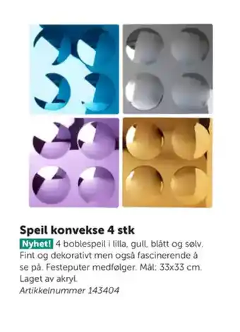 Lekolar Speil konvekse 4 stk tilbud