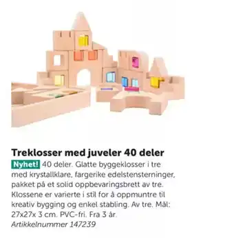 Lekolar Treklosser med juveler 40 deler tilbud