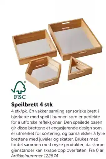 Lekolar Speilbrett 4 stk tilbud