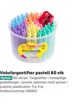 Lekolar Voksfargestifter pastell 60 stk tilbud