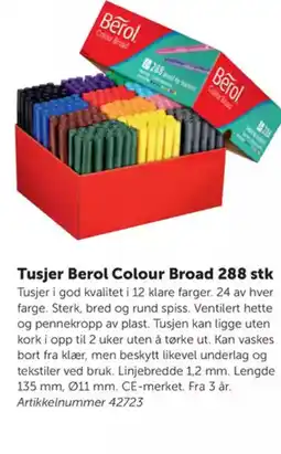 Lekolar Tusjer Berol Colour Broad 288 stk tilbud