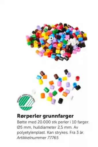 Lekolar Rørperler grunnfarger tilbud