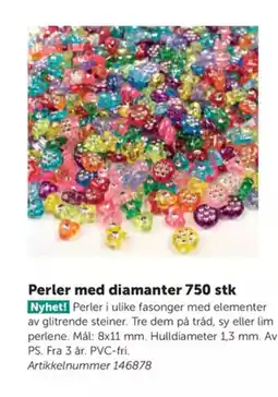 Lekolar Perler med diamanter 750 stk tilbud