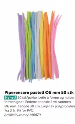 Lekolar Piperensere pastell Ø6 mm 50 stk tilbud