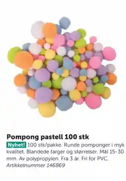 Lekolar Pompong pastell 100 stk tilbud