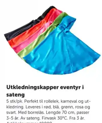 Lekolar Utkledningskapper eventyr i tilbud