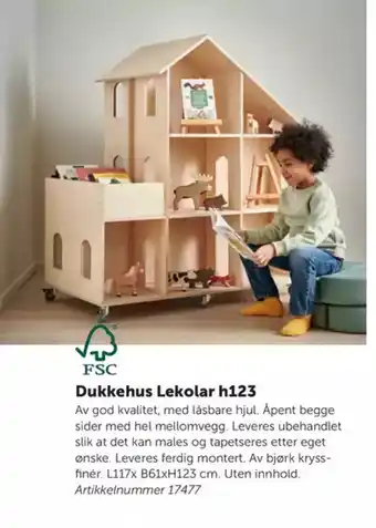 Lekolar Dukkehus Lekolar h123 tilbud